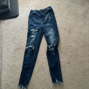 Distressed Blue Women's Jeans